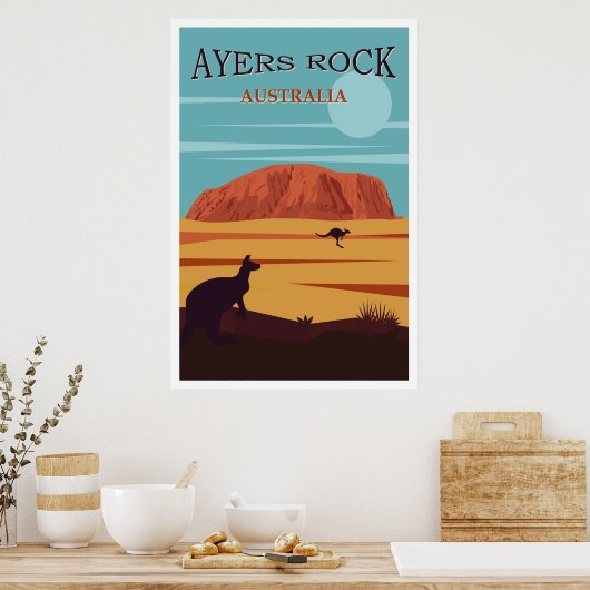 Ayers Rock, Australie Affiche de voyage (Cuisine)