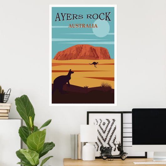 Ayers Rock, Australie Affiche de voyage (Bureau à domicile)