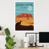 Ayers Rock, Australië Travel Poster (Thuiskantoor)