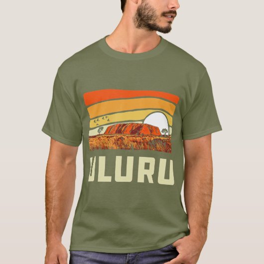 Ayers Rock Uluru Australia Landmark  80s T-shirt (Voorkant)