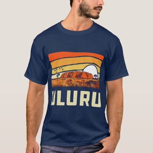 Ayers Rock Uluru Australia Landmark  80s T-shirt (Voorkant)