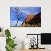 Ayers Rock Uluru in de Outback Australia Poster (Thuiskantoor)