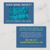 Ayez besoin de plus d'argent ? Grésillez la carte (Devant / Derrière)