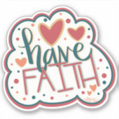 Ayez Faith Hearts Inspirivity Sticker tendance (Devant)