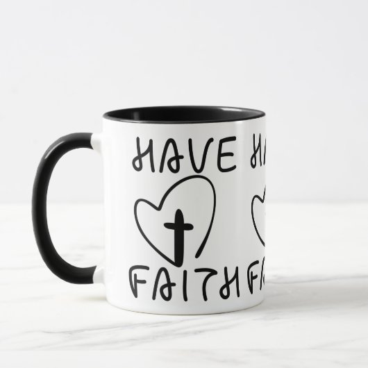 Ayez La Foi Puissante Mug À Deux Tons (Gauche)