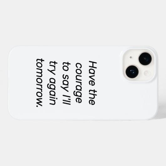 Ayez Le coque iphone Courage (Verso (horizontal))