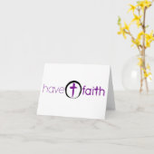 Ayez le pourpre de carte pour notes de foi avec la (Fleur jaune)