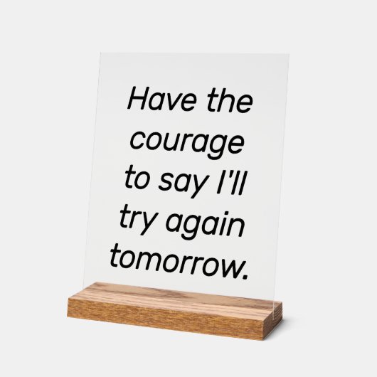 Ayez Le Symbole Acrylique Courage (Angle)