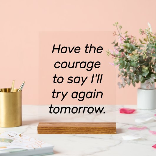 Ayez Le Symbole Acrylique Courage (Mariage)