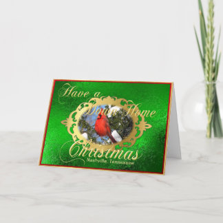 Ayez Noël vers le bas à la maison de carte de