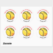 Ayez un Ball Softball Valentines Stickers Day (Feuille)