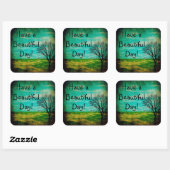 Ayez un Beau Sticker d'arbre lunaire de jour (Feuille)