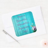 Ayez un Beau Sticker Floral Rustique Bois Jour (Enveloppe)