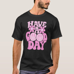 Ayez Un Bon Jour Rétro Tshirt - Smile Face Preppy 