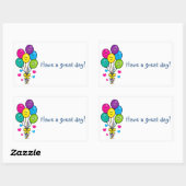 Ayez un grand autocollant de jour avec des ballons (Feuille)