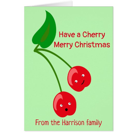 Ayez un Joyeux Noël de cerise, personnalisé (Devant)