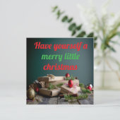 Ayez un joyeux petit Noël carte (Debout devant)