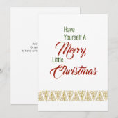 Ayez un joyeux petit Noël Carte plate (Devant / Derrière)