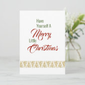 Ayez un joyeux petit Noël Carte plate (Debout devant)