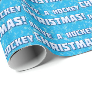 Ayez Un Papier Cadeau De Noël De Hockey