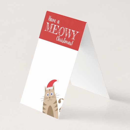 Ayez un petit Noël Caricature père Noël drôle chat (Front)