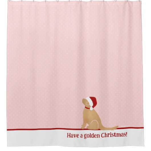 Ayez un rideau de douche de Noël en or (Devant)