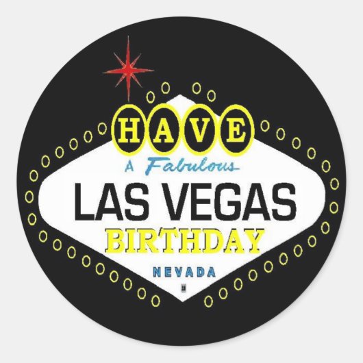 Ayez Un Sticker D'Anniversaire De Las Vegas Fabule (Devant)