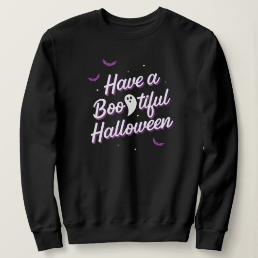 Ayez un Sweatshirt de T-shirt noir pour Halloween (Design devant)