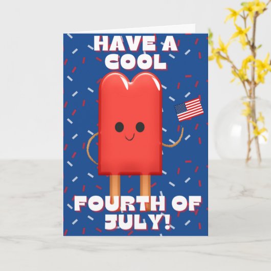 Ayez une carte Cool du 4 juillet (Fleur jaune)