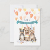 Ayez une carte d'anniversaire Yorkie-riffic avec l (Devant)