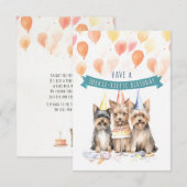 Ayez une carte d'anniversaire Yorkie-riffic avec l (Devant / Derrière)