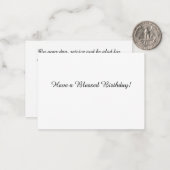 Ayez une carte de billet d'anniversaire (Devant/Arrière en situation)