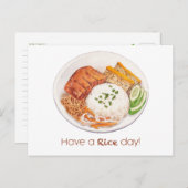 Ayez une carte de jour de riz, illustration de pla (Devant / Derrière)