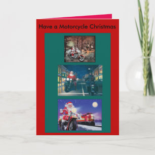 Ayez une carte de Noël de moto