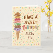 Ayez Une Carte De Voeux D'Anniversaire Douce (Fleur jaune)