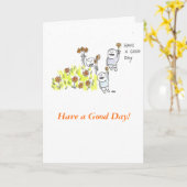 Ayez une carte de voeux de bonne journée (Fleur jaune)