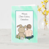 Ayez une carte "Hoppy" de Pâques (Fleur jaune)