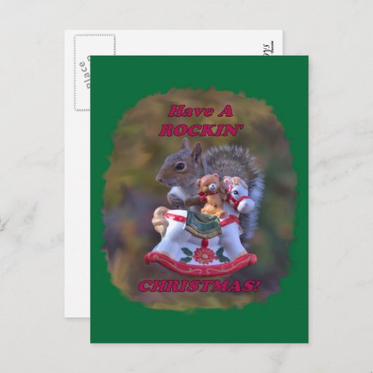 Ayez une carte postale de Noël Rockin' (Devant / Derrière)