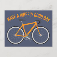 Ayez une carte postale de vélo à vélo de bonne jou