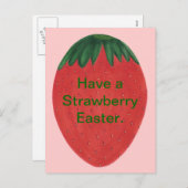 Ayez une carte postale d'Oeuf de Pâques de fraise (Devant / Derrière)