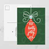 Ayez Une Carte Postale Holly Jolly Christmas Holid (Devant / Derrière)