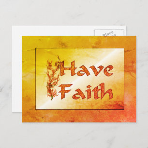 Ayez une carte postale inspirante Faith Flower Tre