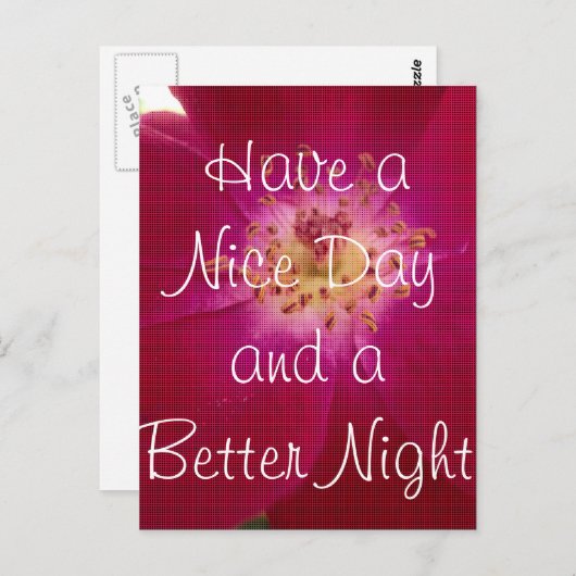 Ayez une carte postale Nice Day Modèle vertical (Devant / Derrière)