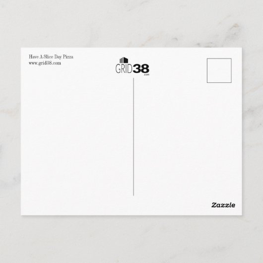 Ayez Une Carte Postale Pizza Jour De Tranches (Dos)