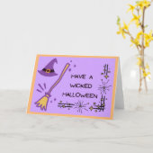 Ayez une Halloween perverse - Carte violette (Fleur jaune)