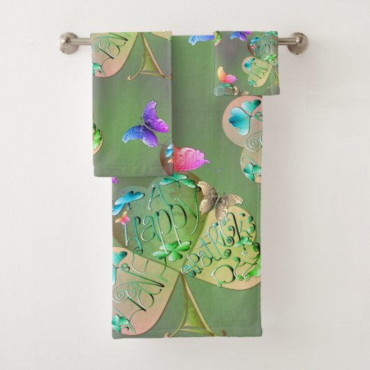 "Ayez une joyeuse St Patrick's" Shamrock (En situation)