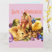 Ayez une merveilleuse carte de Pâques (Fleur jaune)