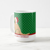 Ayez une Mug verte de Noël dorée (Devant gauche)