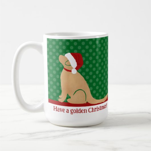 Ayez une Mug verte de Noël dorée (Gauche)