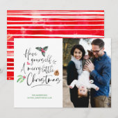 Ayez Vous-Même Joyeux Carte Photo De Noël (Devant / Derrière)